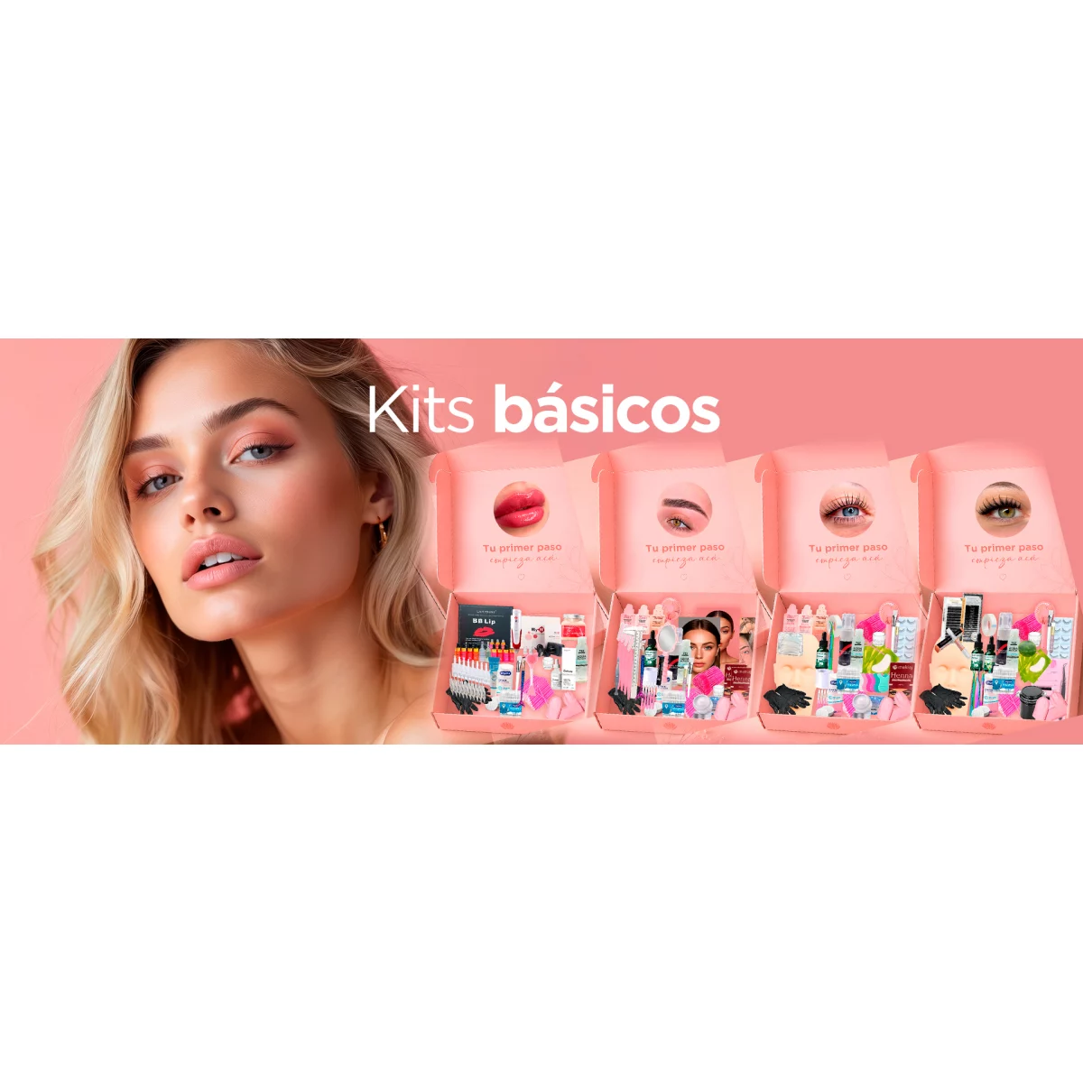Insumos seleccionados para practicar, aprender y dar tus primeros pasos en belleza profesional.