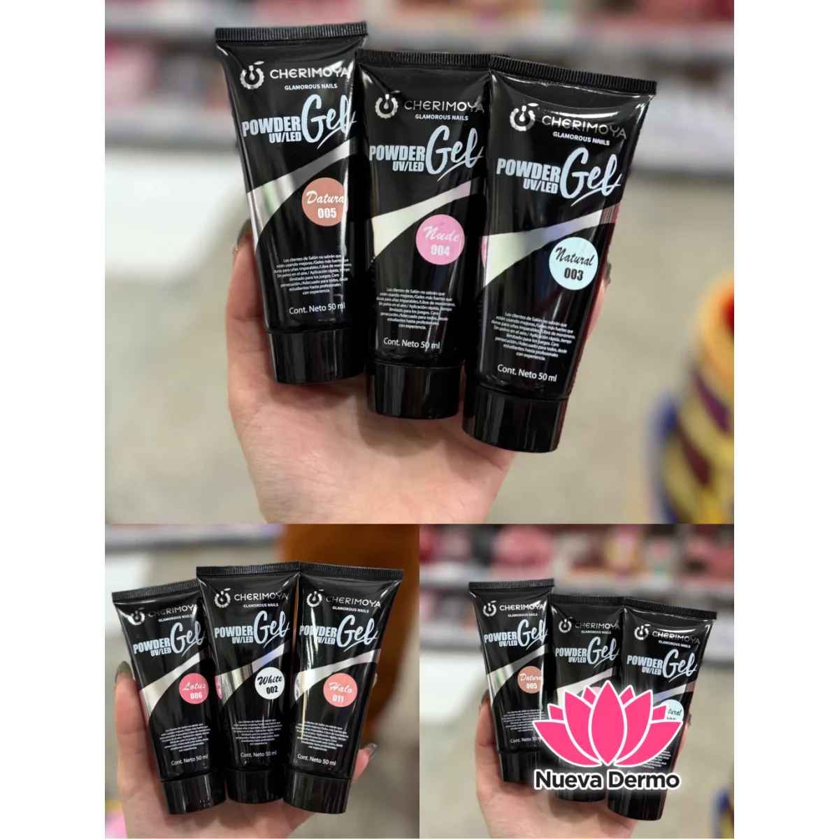 12 colores POLYGEL DE CHERIMOYA 50ML
