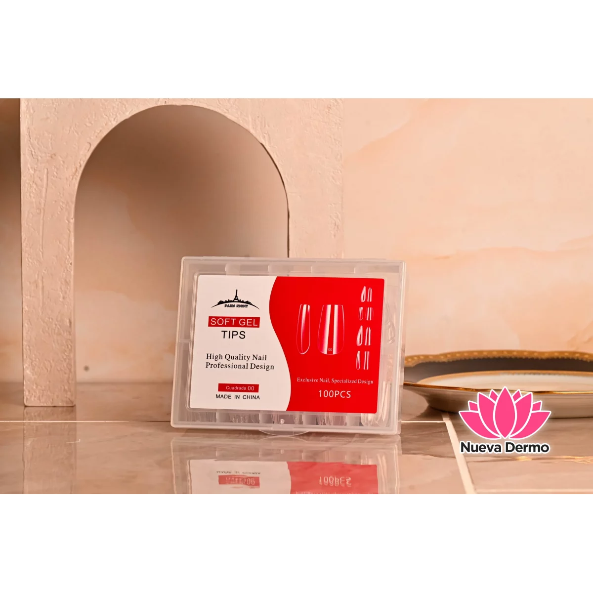 20251.0- TIPS SOFT GEL CUADRADA*100PCS #0 EN CAJA 20251-0