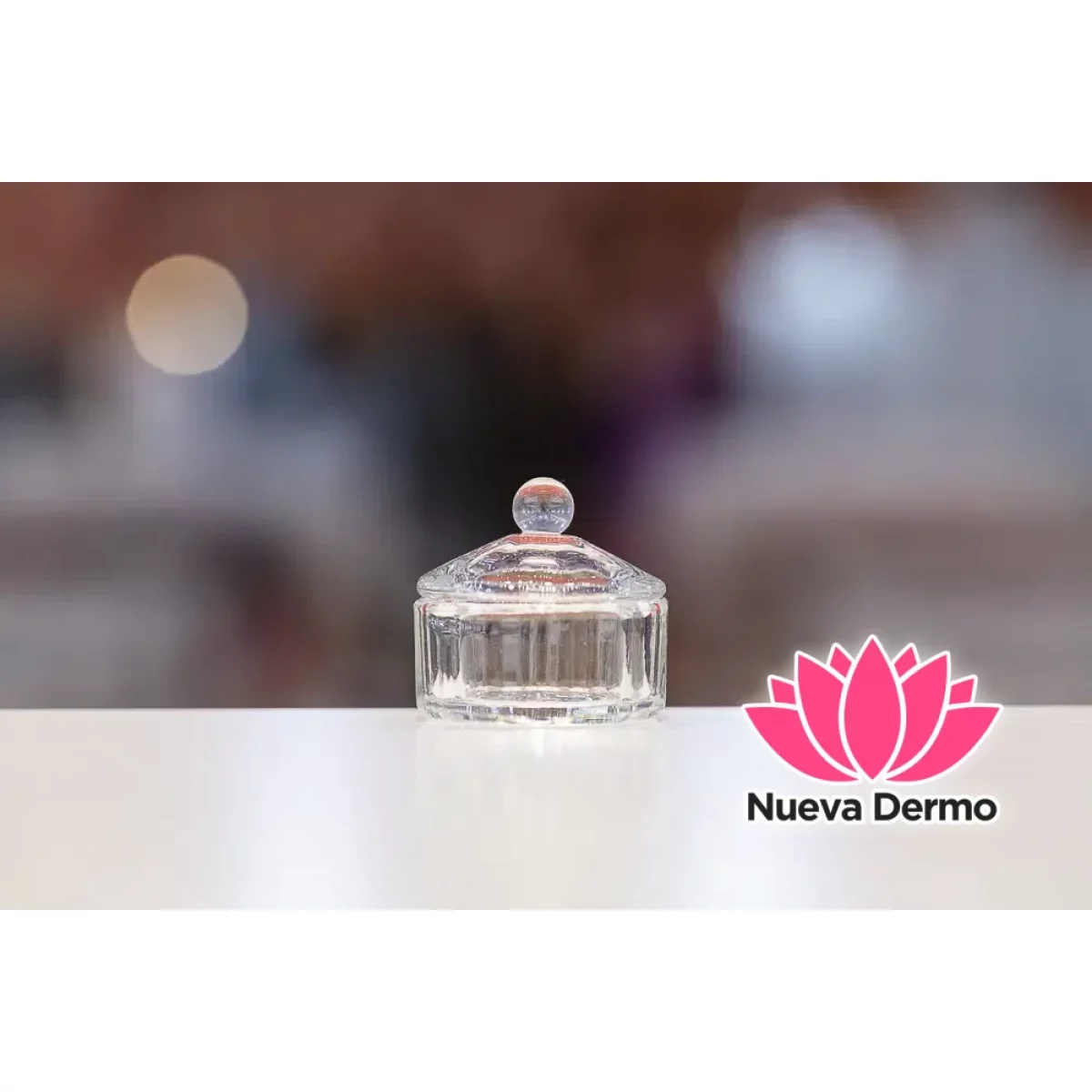 20671.2- VASO DAPPEN CON TAPA CRISTAL TRANSPARENTE CILINDRO