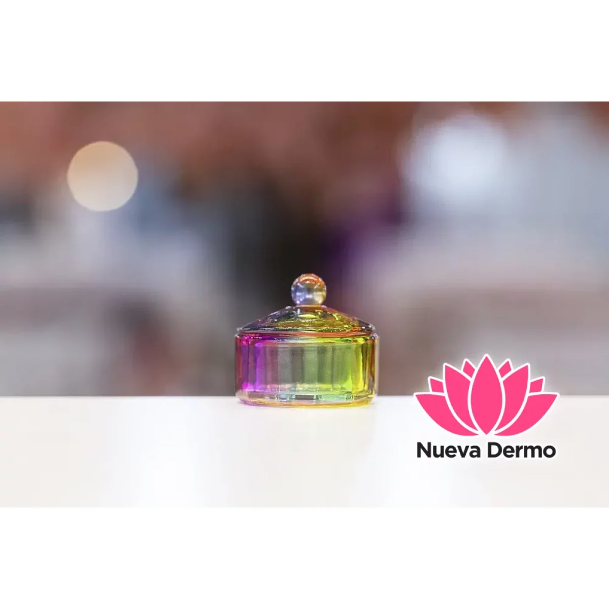 20672.2- VASO DAPPEN CON TAPA VIDRIO TORNASOL CILINDRO