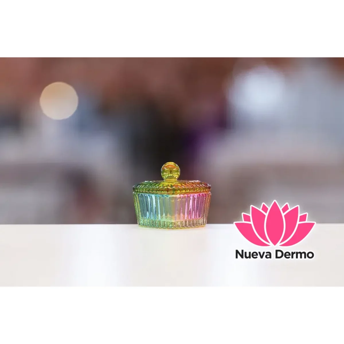 20672.3- VASO DAPPEN CON TAPA VIDRIO TORNASOL CORAZON