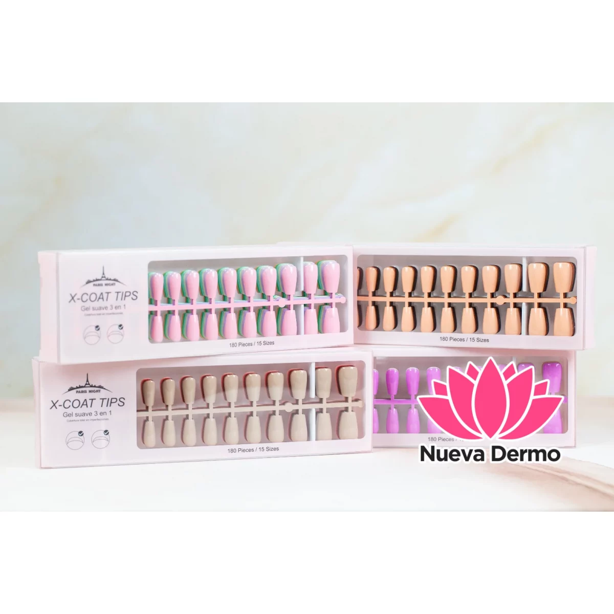 20885-3 TIP GEL 3EN1 PRESSON COFFIN5 MULTICOLOR X180PCS