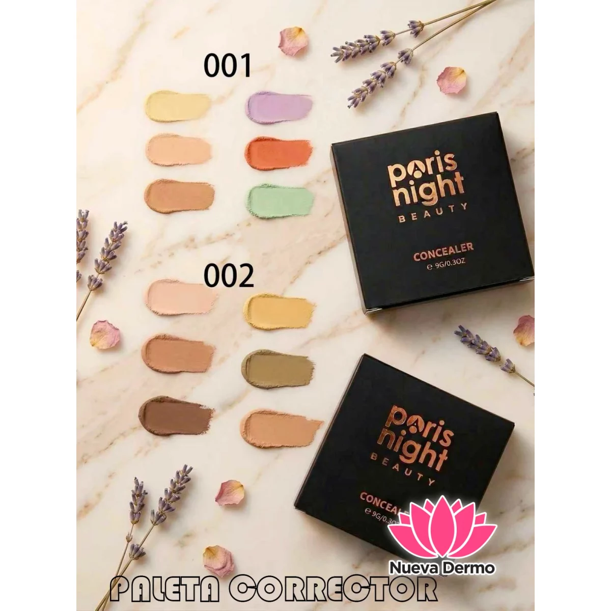 506806100 CORRECTOR PALETA 9G TONOS 1# Y 2#