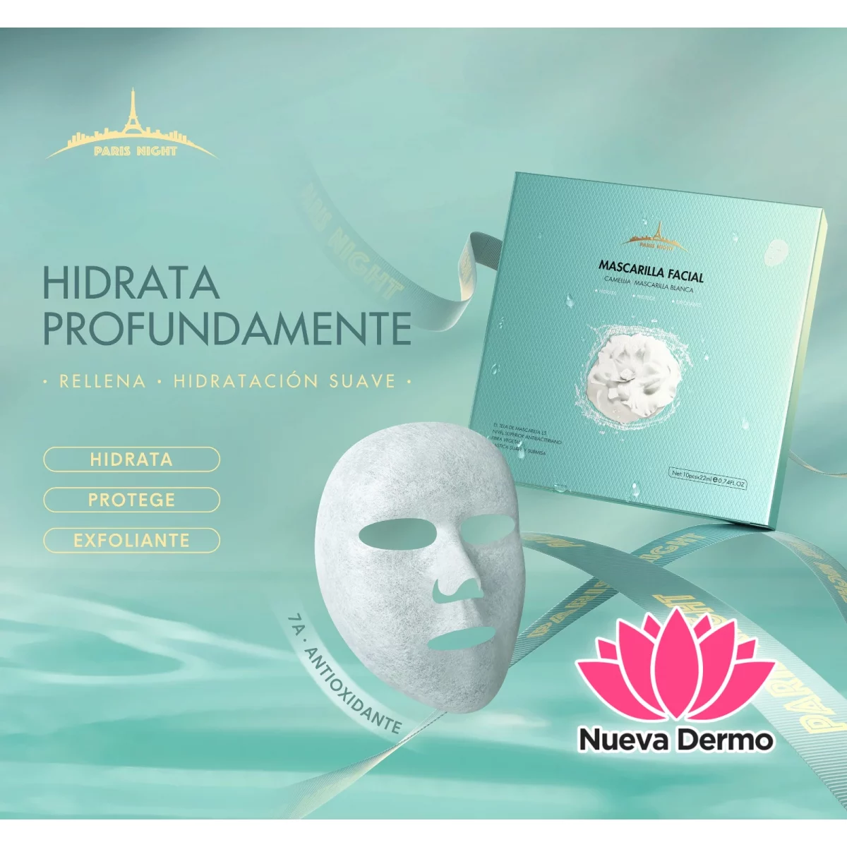 61101-MASCARILLA FACIAL FIBRA VEGERAL CAMELLIA