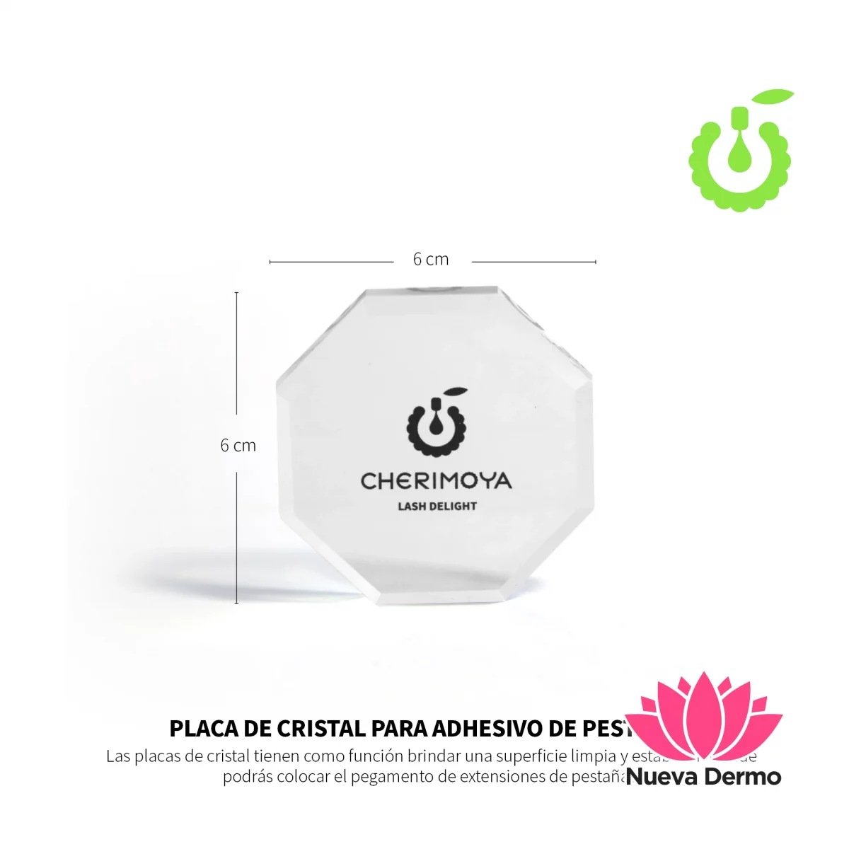 6U Placa de Vidrio Octogonal para Pegamento BH004017