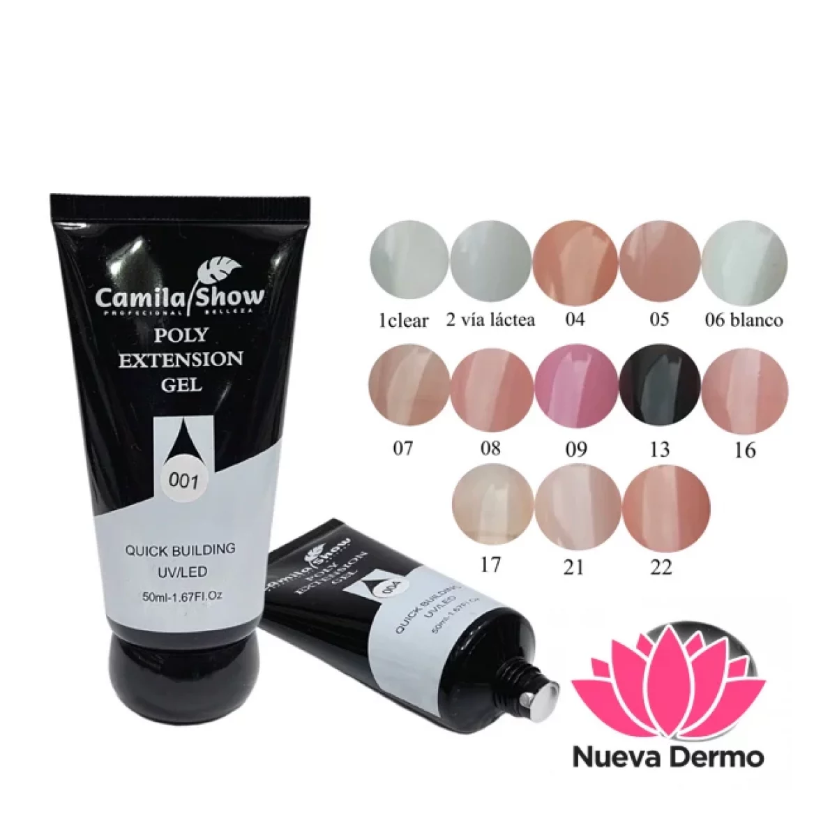 7 colores POLIGEL CAMILA SHOW 50ML