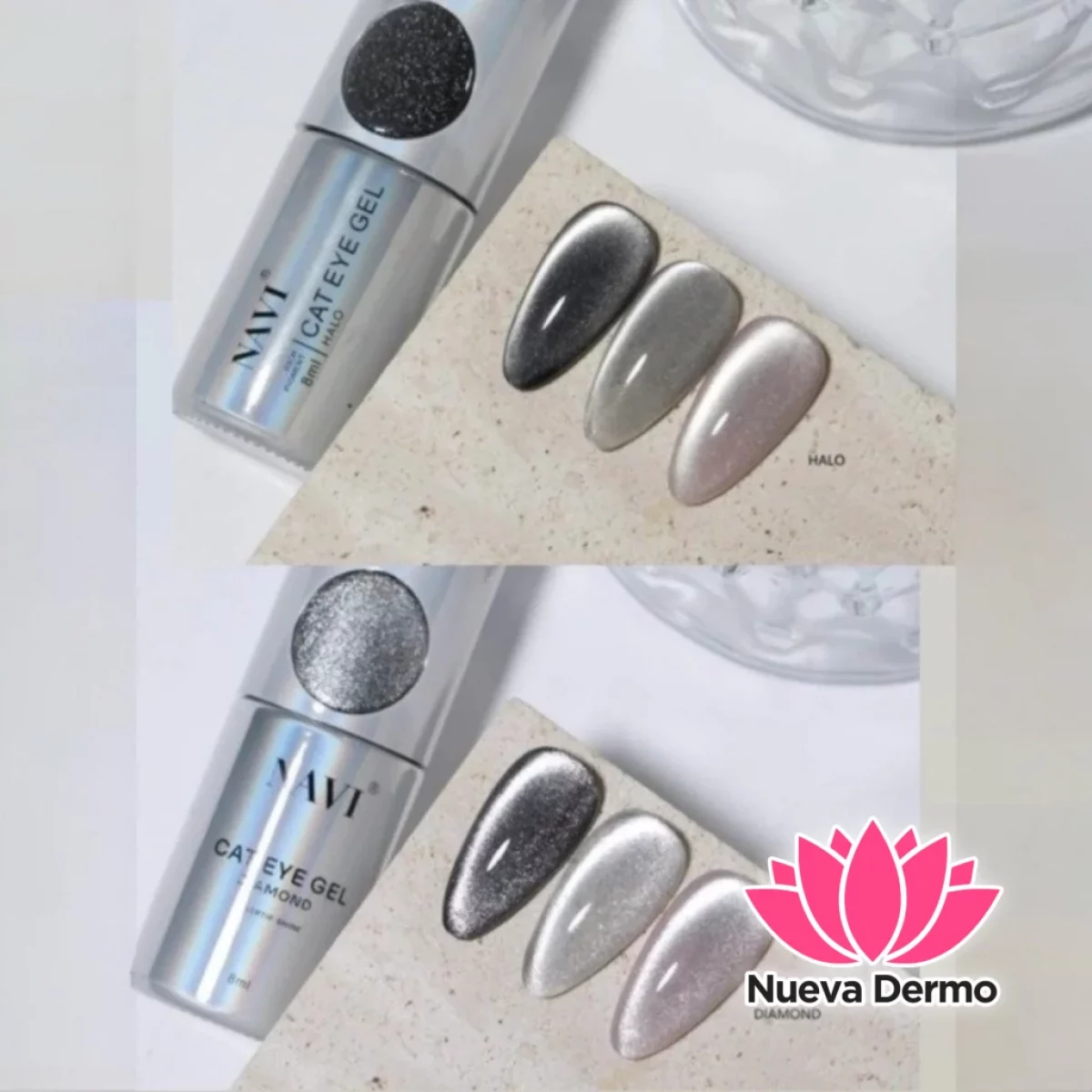 9089D NAVI ESMALTE OJO DE GATO PLATEADO 8ML