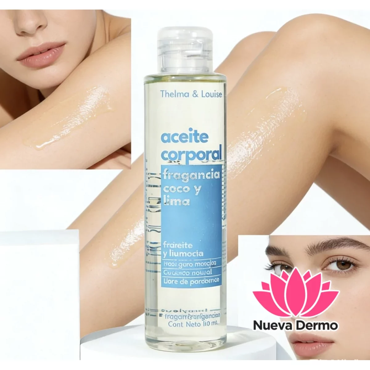 Aceite Corporal Fragancia coco y lima Thelma&Louise
