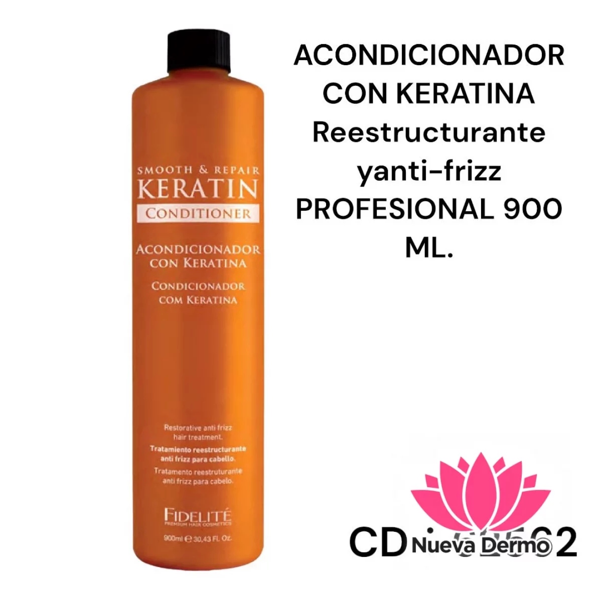 ACONDICIONADOR COM KERATINA 900ML FIDELITE 62562 ART/730