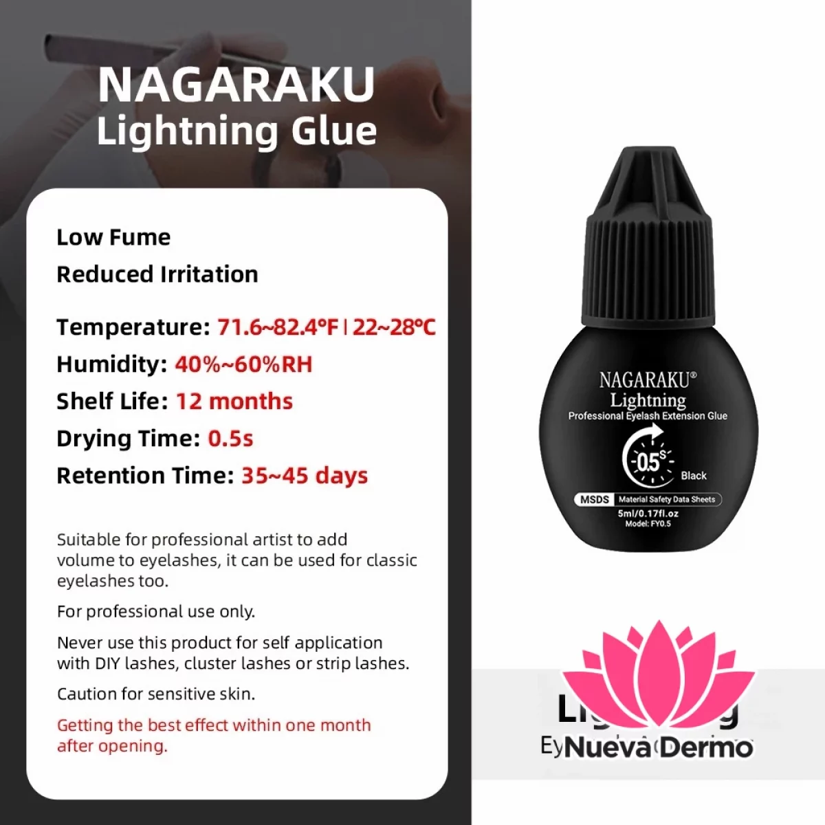 Adhesivo Nagaraku Lightning Glue Secado 0.5S 5ML Original