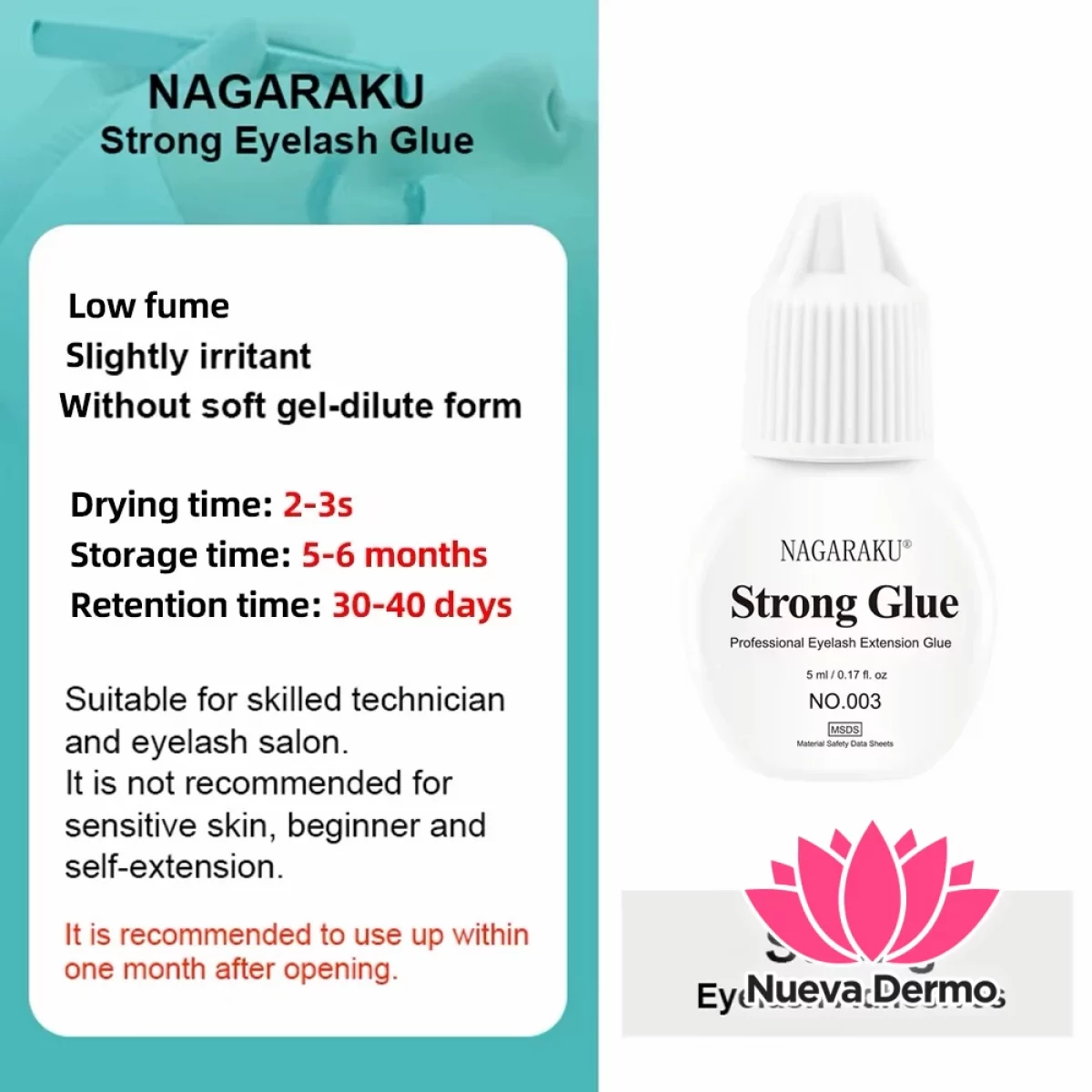 Adhesivo Nagaraku Strong Glue Secado 2-3S 5ML Original