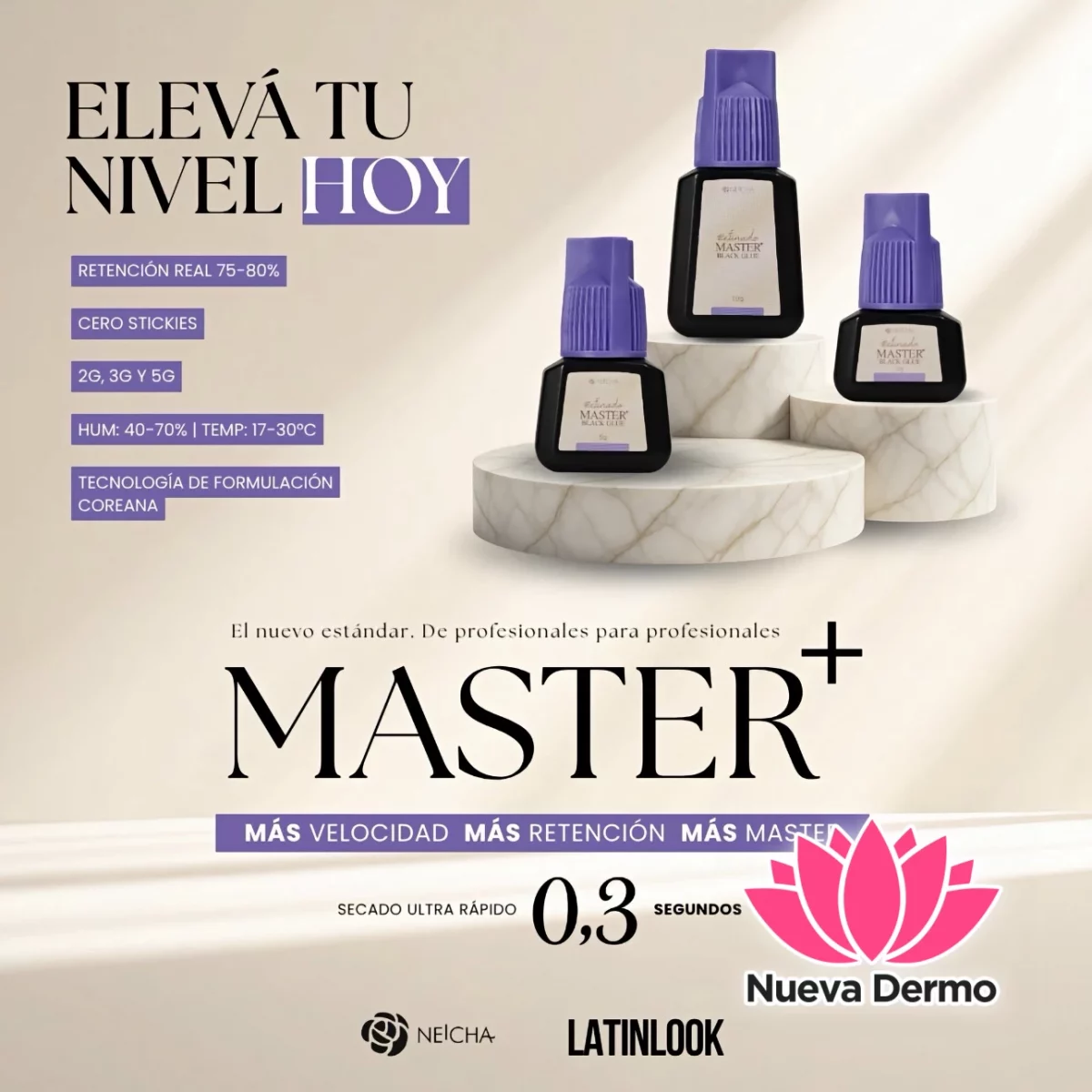 Adhesivo Neicha Master+ 0.3S Secado Ultra Rapido 2G Original