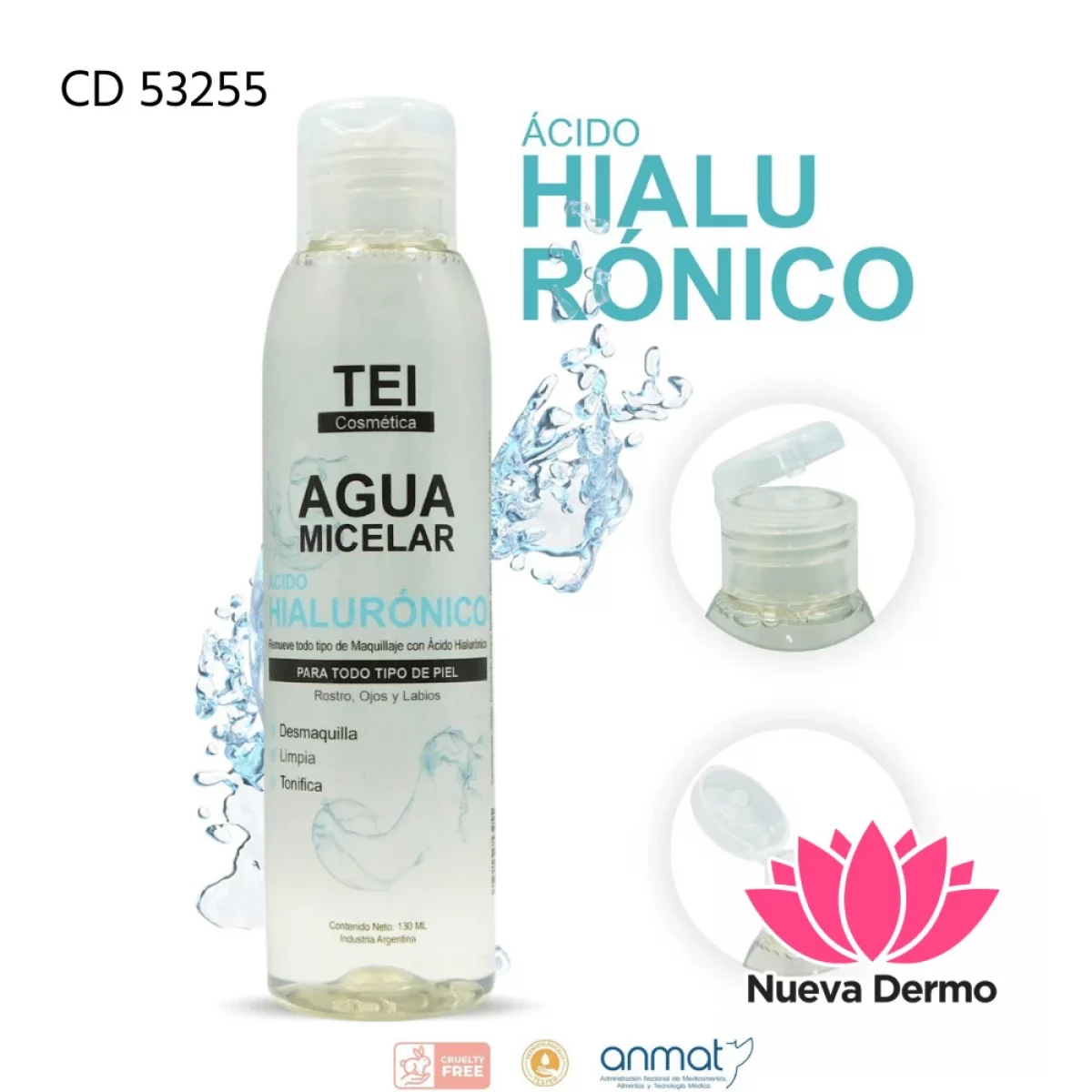 Agua Micelar Acido Hialuronico Tei 53255/54344