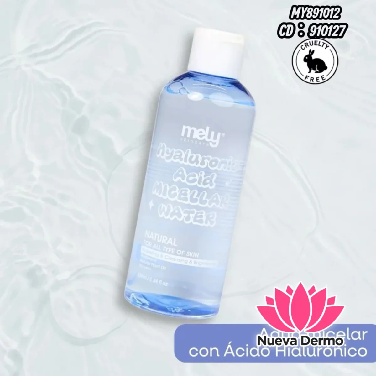AGUA MICELAR CON ACIDO HIALURONICO MELY MY891012 CD: 910127