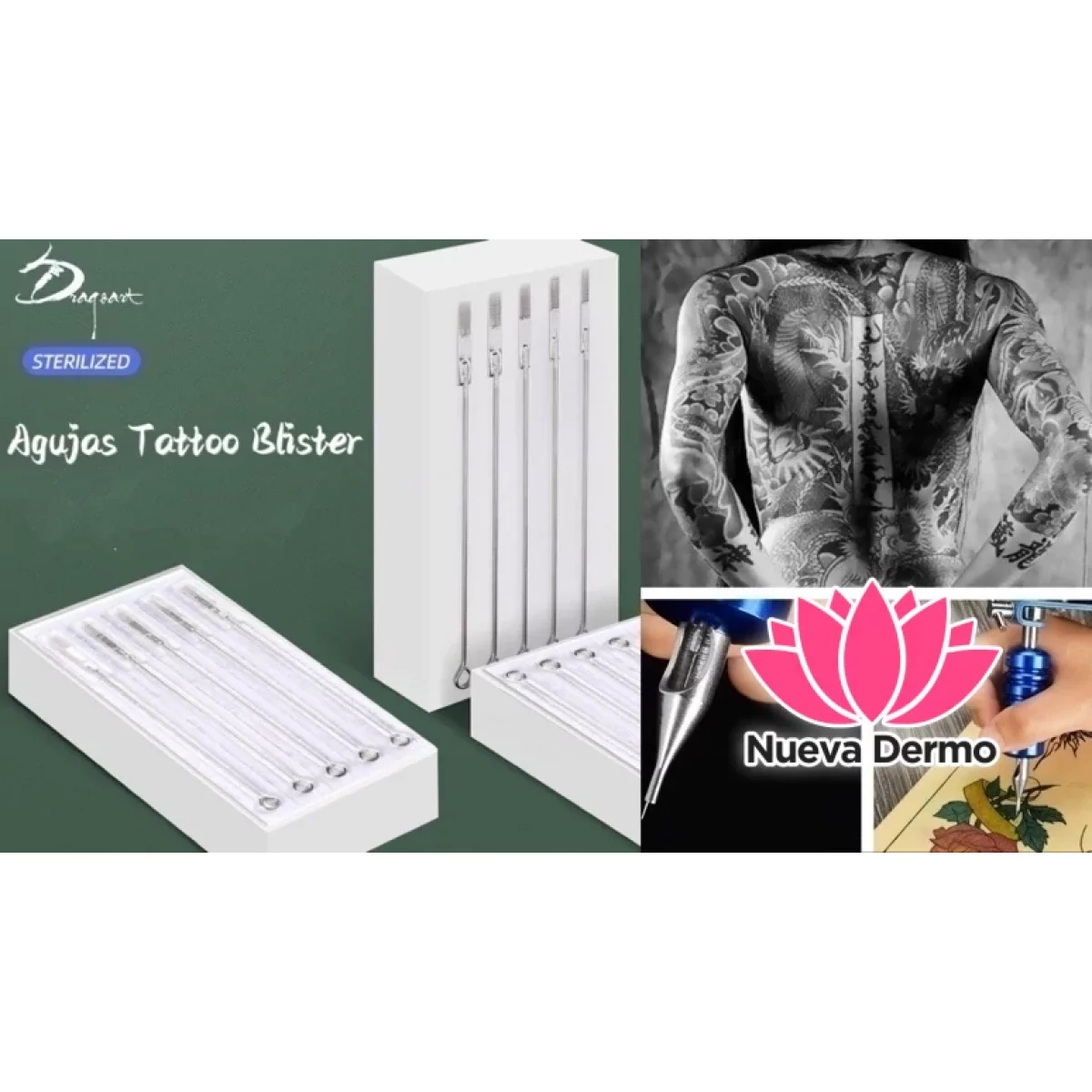 AGUJAS DE TATUAJE DESECHABLES CAJA NUMERO 7-9