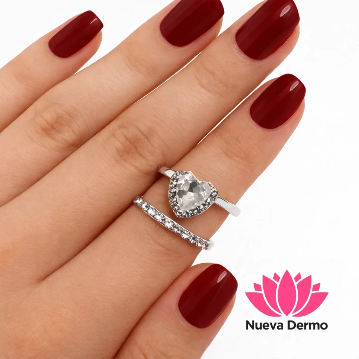 Anillo Falange para fotos de uñas corazó...