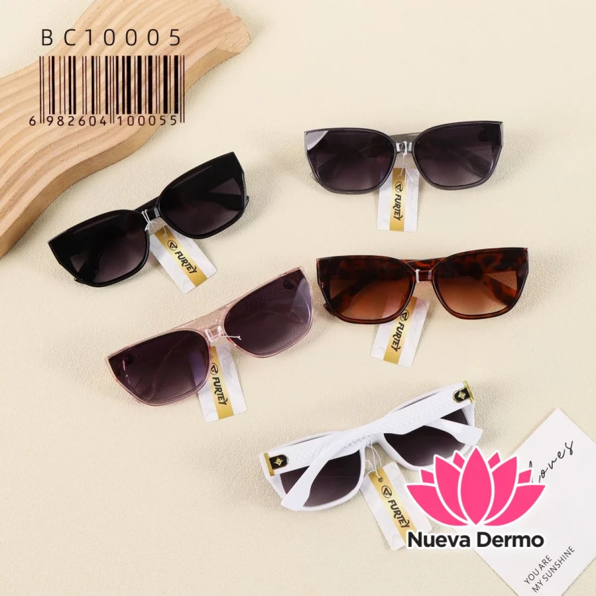 Anteojos de Moda Furtey Geometric Cat Eye Accesorio BC10005/100055