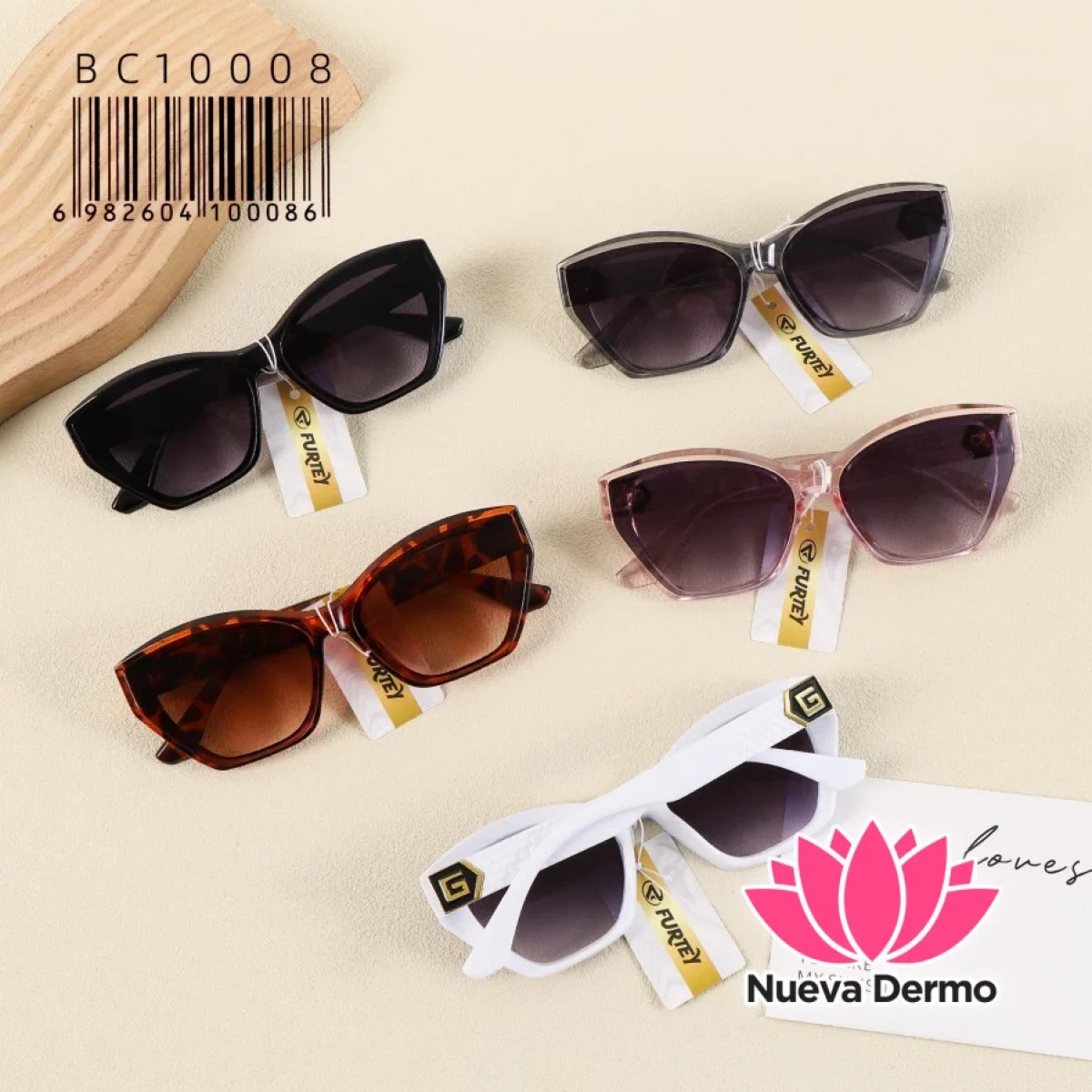 Anteojos de Moda Furtey Geometric Cat Eye Accesorio BC10008/100086