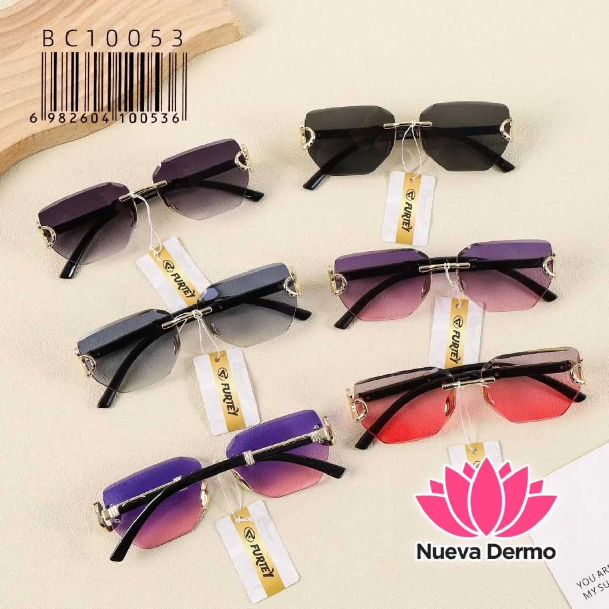 Anteojos de Moda Furtey Luxury Geometric Rimless BC10053/100536