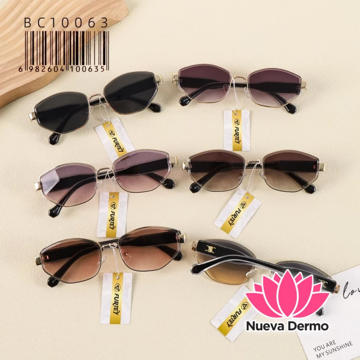 Anteojos de Moda Furtey Luxury Geometric Rimless BC10063/100635
