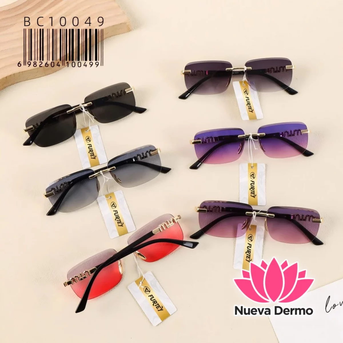 Anteojos de Moda Furtey Luxury Square Rimless BC10049/100499