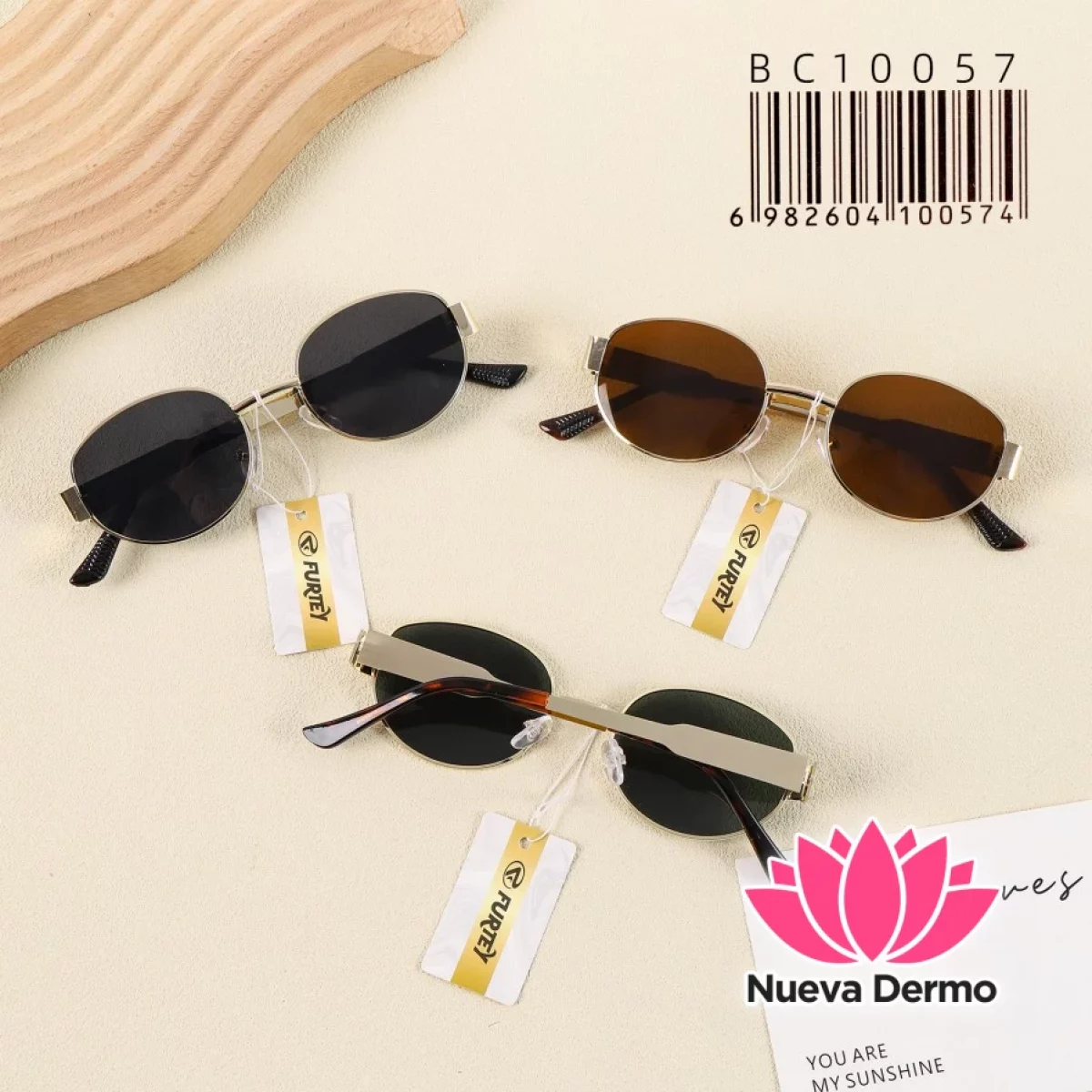 Anteojos de Moda Furtey Oval Retro Metal Accesorio BC10057/100574
