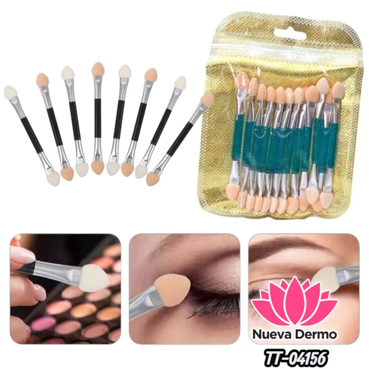 APLICADOR DOBLE PARA SOMBRA Y LABIOS