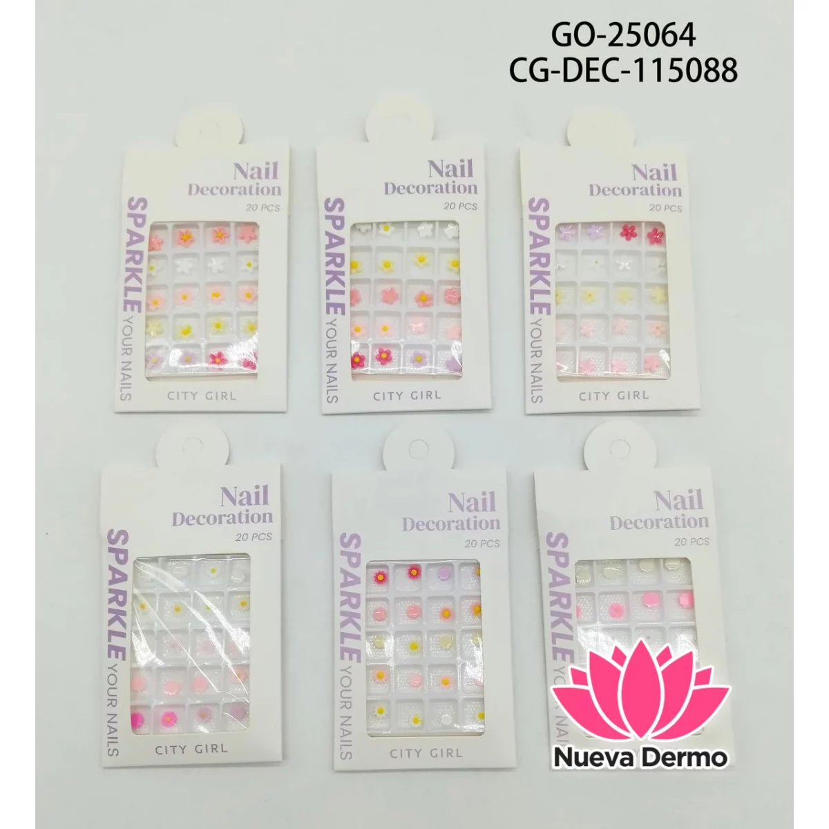 APLIQUES DE FLORES PARA UÑAS – CITY GIRL