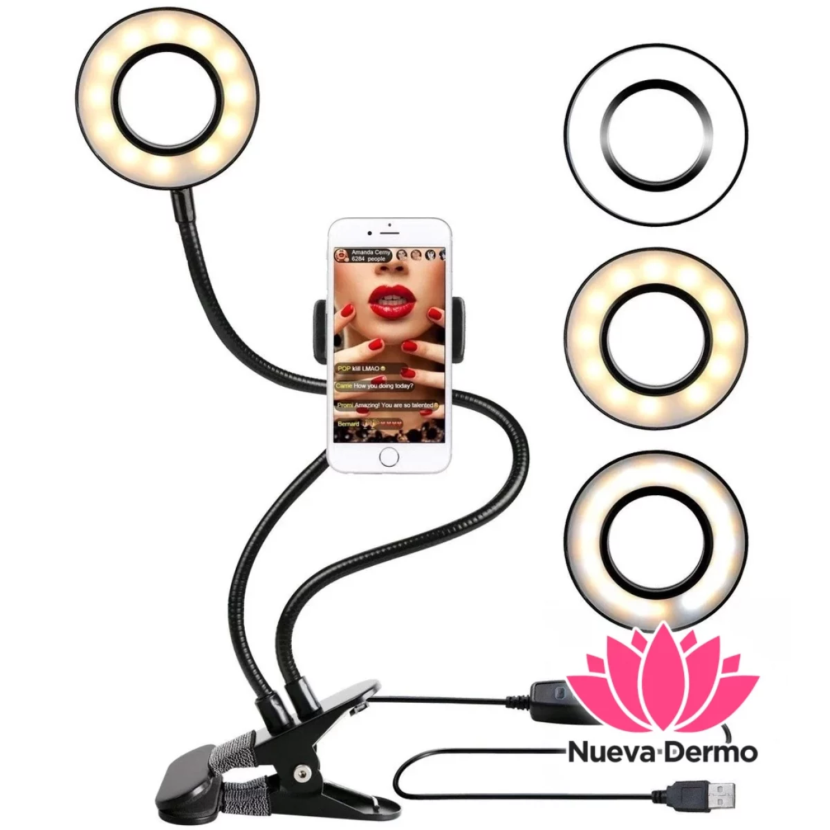 Aro de Luz con Soporte para Celular