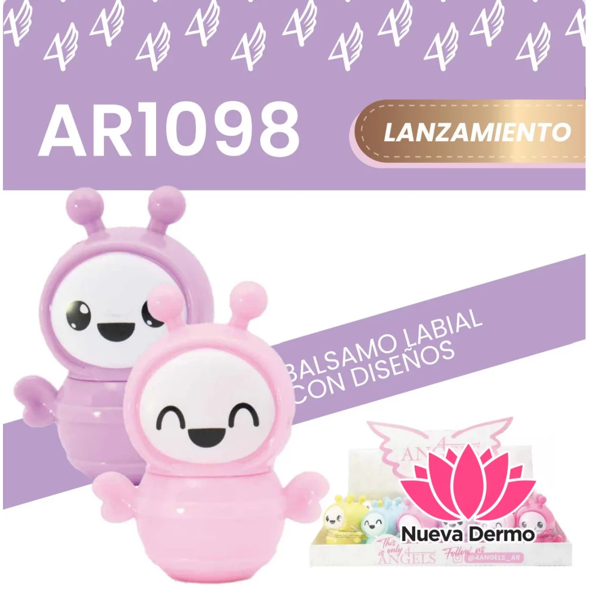 BALSAMO LABIAL CON DISEÑOS 4ANGELS 4ANGELS AR1098/85139