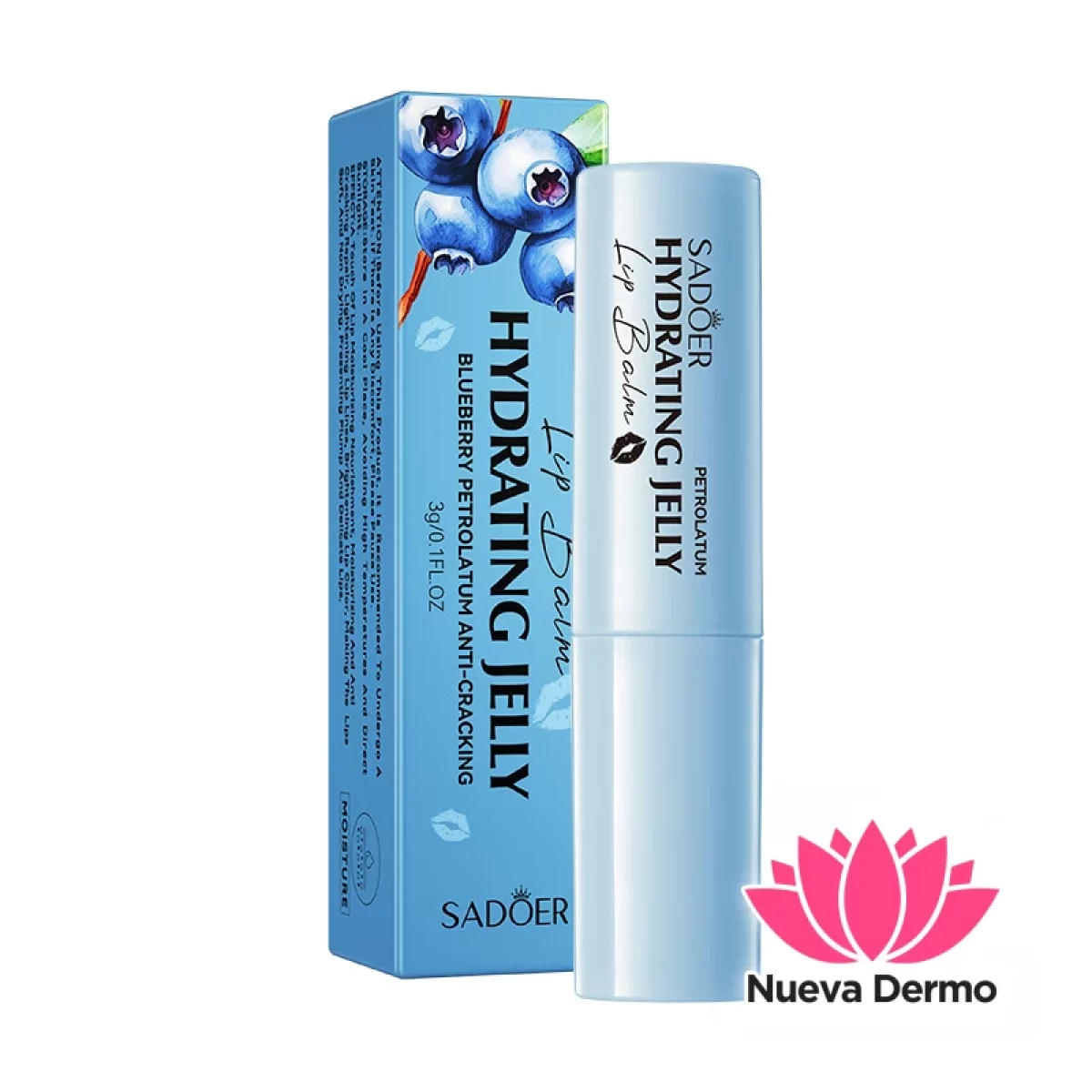 BALSAMO LABIAL EN GELATINA CON ARANDANO Y VASELINA NUTRITIVO ANTI RESEQUEDAD 01413