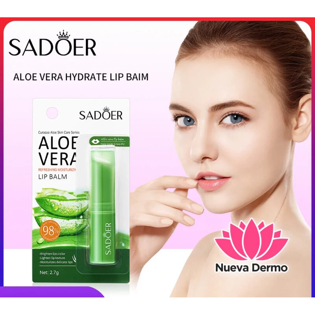 BALSAMO LABIAL HIDRATANTE ALOE VERA 2.7G 04421