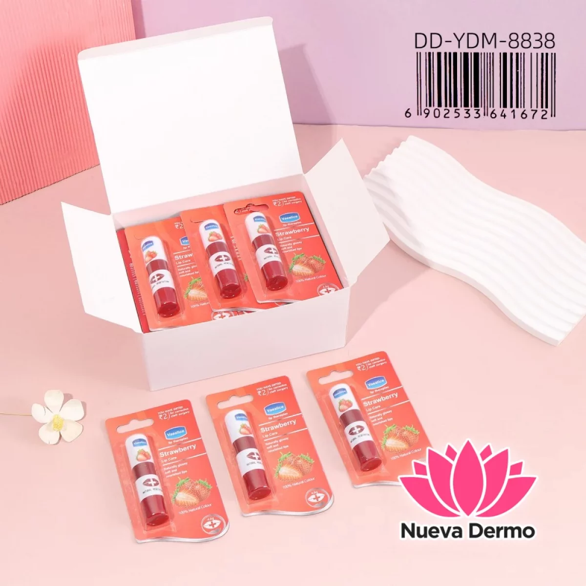 Bálsamo labial hidratante de frutilla (blíster) Vaealice DD-YDM-8838/41672