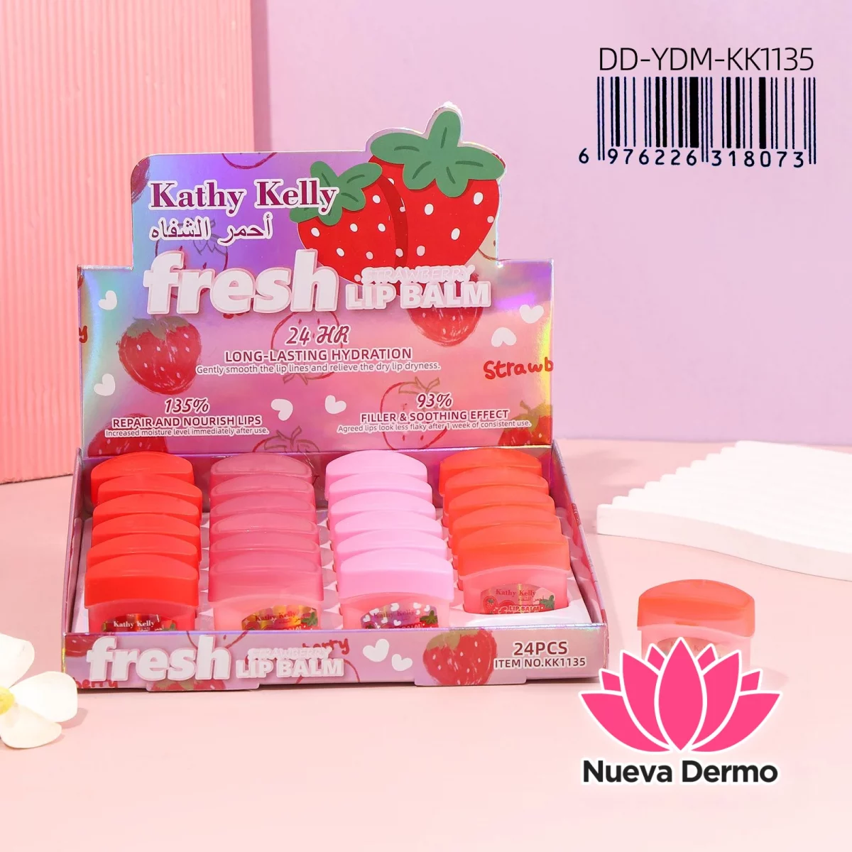 Bálsamo labial hidratante de frutilla Kathy Kelly DD-YDM-KK1135