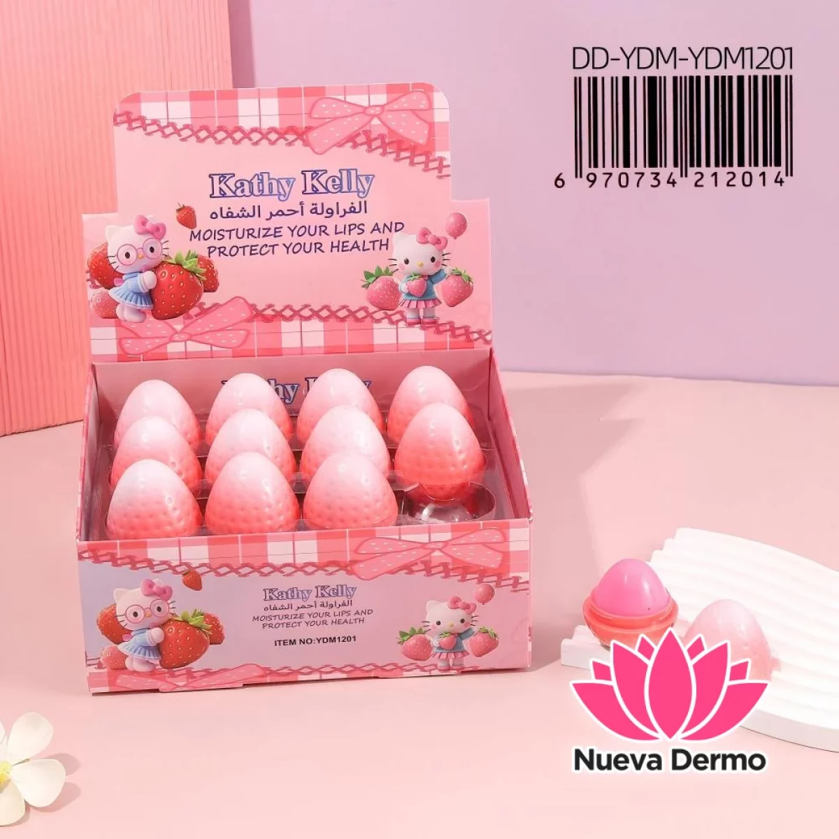 Bálsamo labial hidratante de frutilla Kathy Kelly DD-YDM-YDM1201/12014