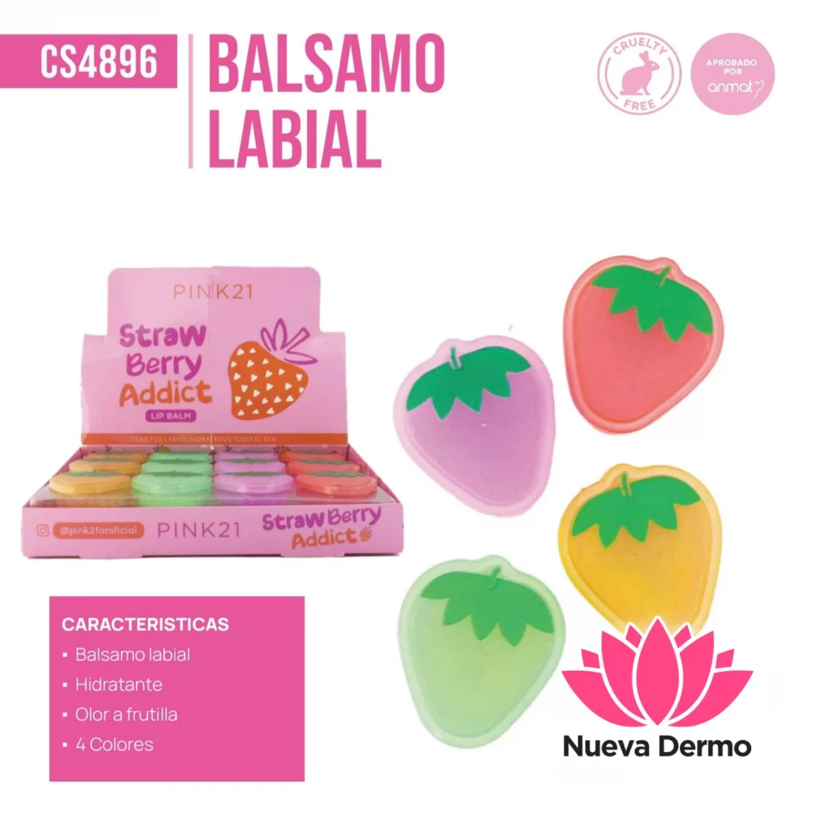 BALSAMO LABIAL PINK21 CS4896