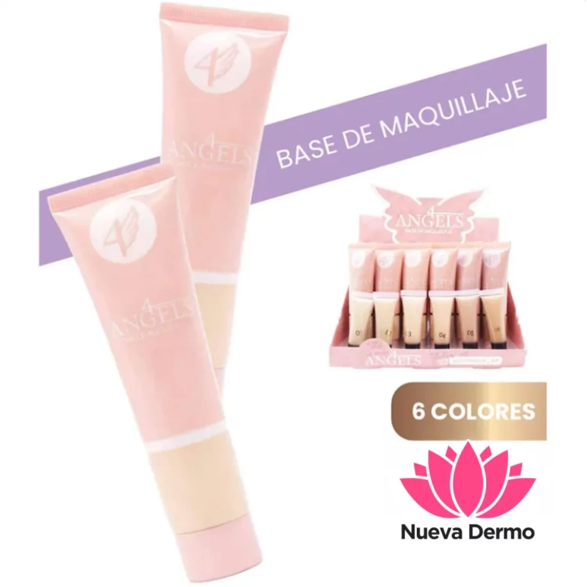 Base De Maquillaje Liquida Fluida 4 Angels AR1127