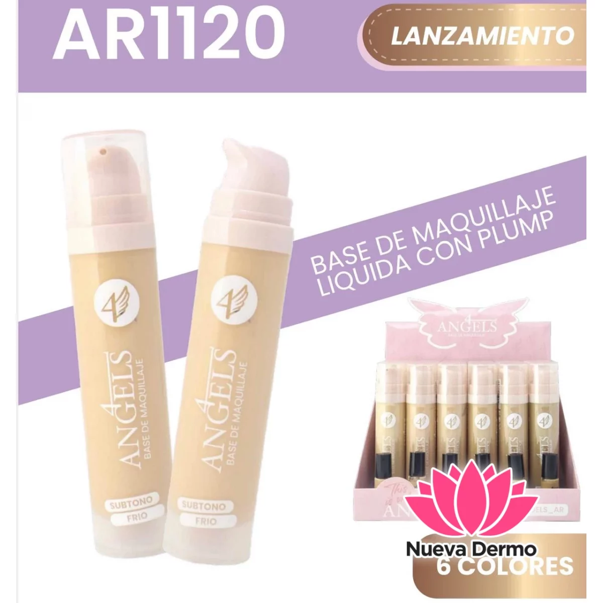 BASE DE MAQUILLAJES LIQUIDO 4ANGELS AR1120