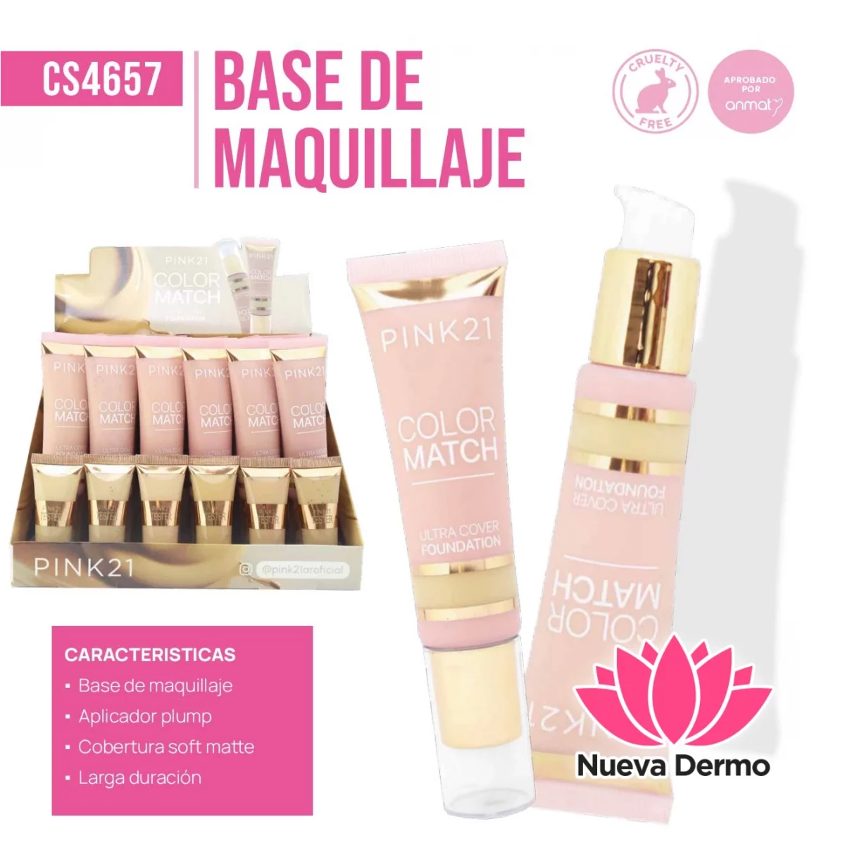 BASE DE MAQUILLAJES PINK21 CS4657 67629