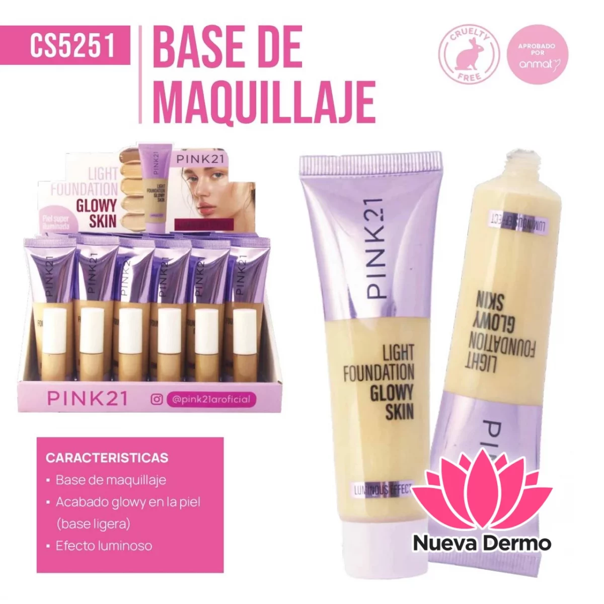 BASE DE MAQUILLAJES PINK21 CS5251/84756