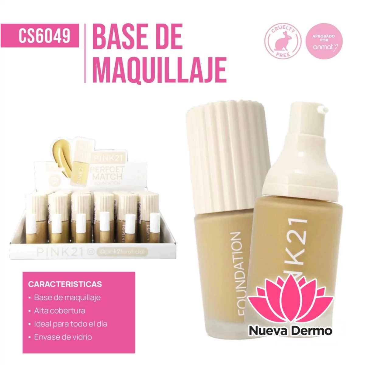 BASE DE MAQUILLAJES PINK21 CS6049 87528