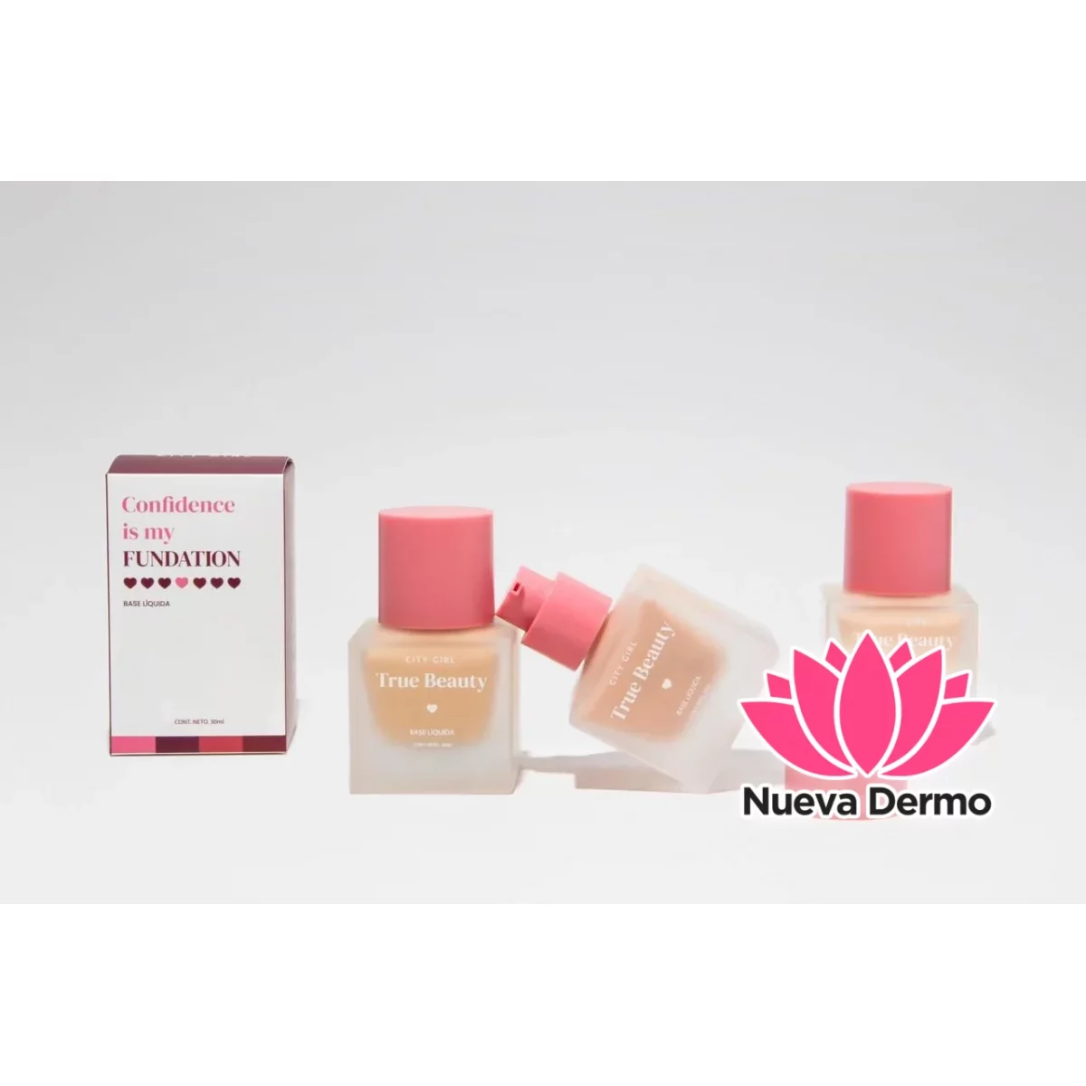 BASE LIQUIDA TRUE BEAUTY x4