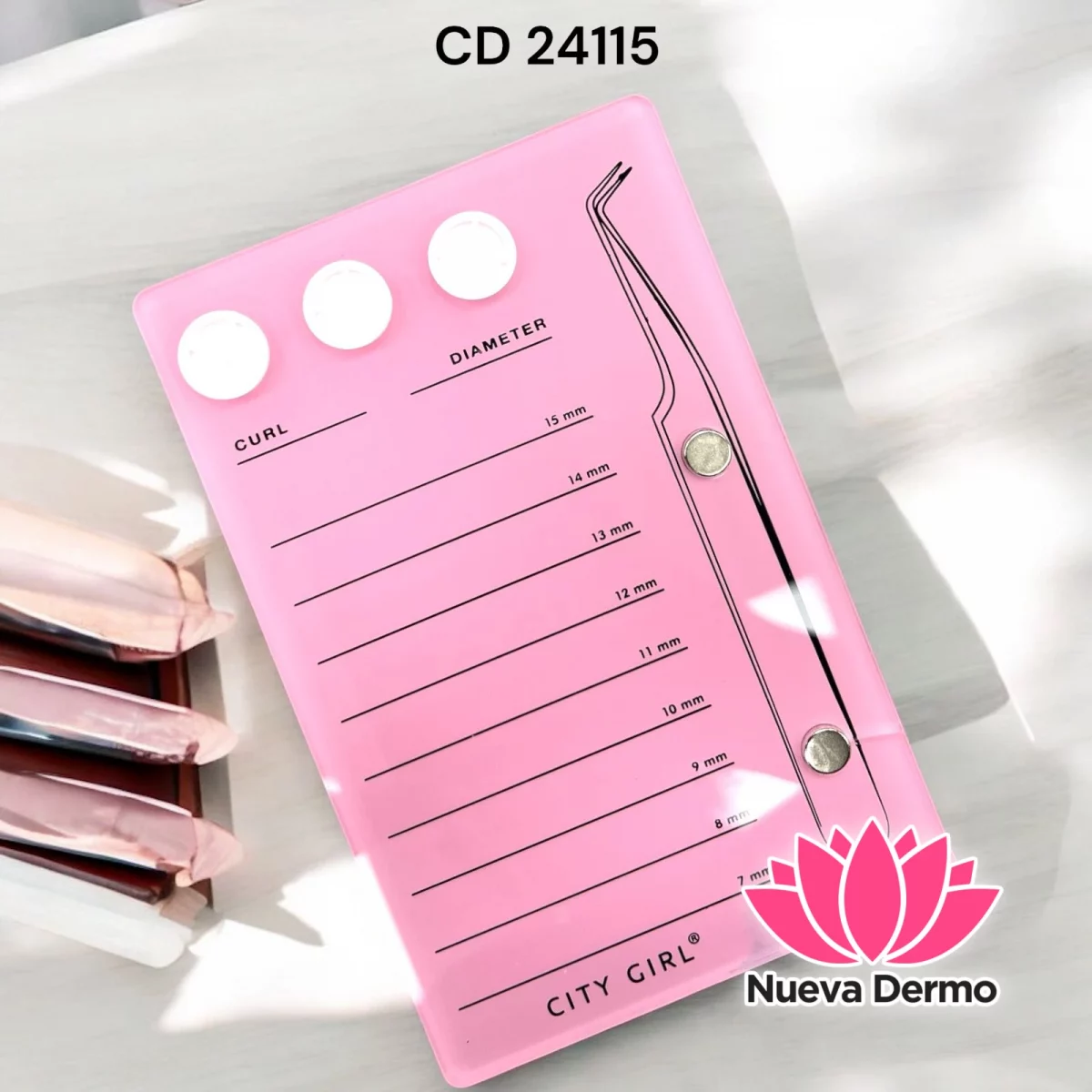 Base Porta Extensiones de Pestañas con Porta Pegamento E Imancity Girl 24115