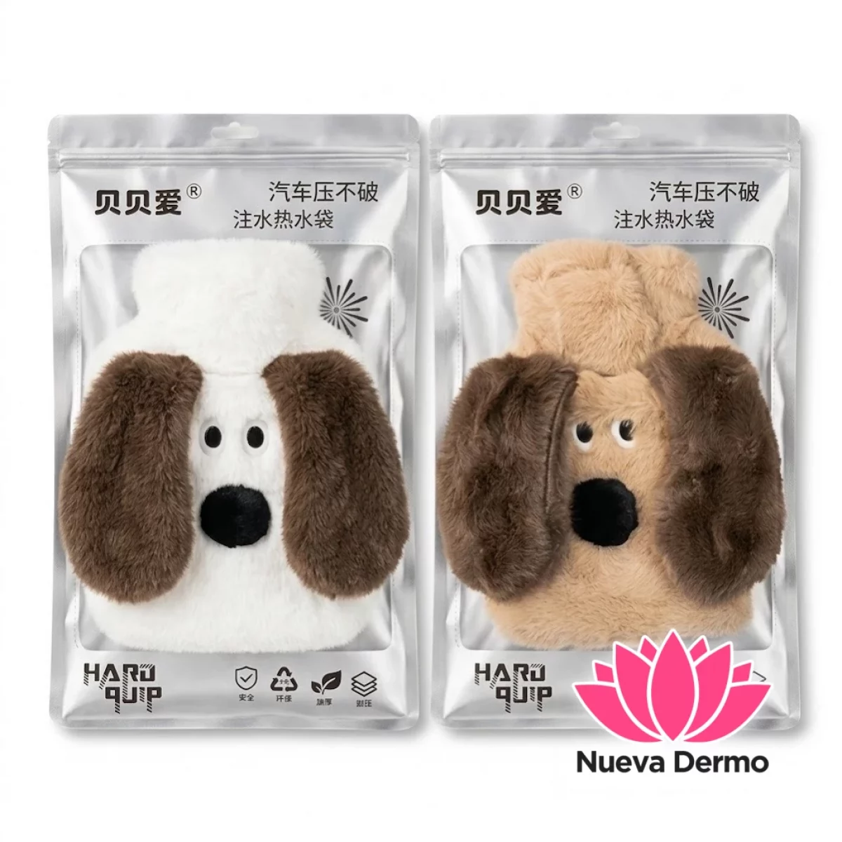 Bolsa Para Agua Caliente 1 Litro Funda De Perrito Peluche