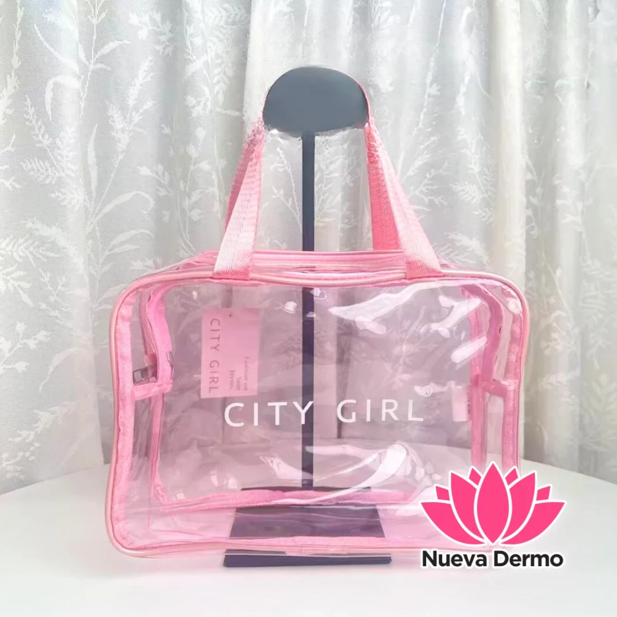 BOLSO ROSA TRANSPARENTE – CITY GIRL