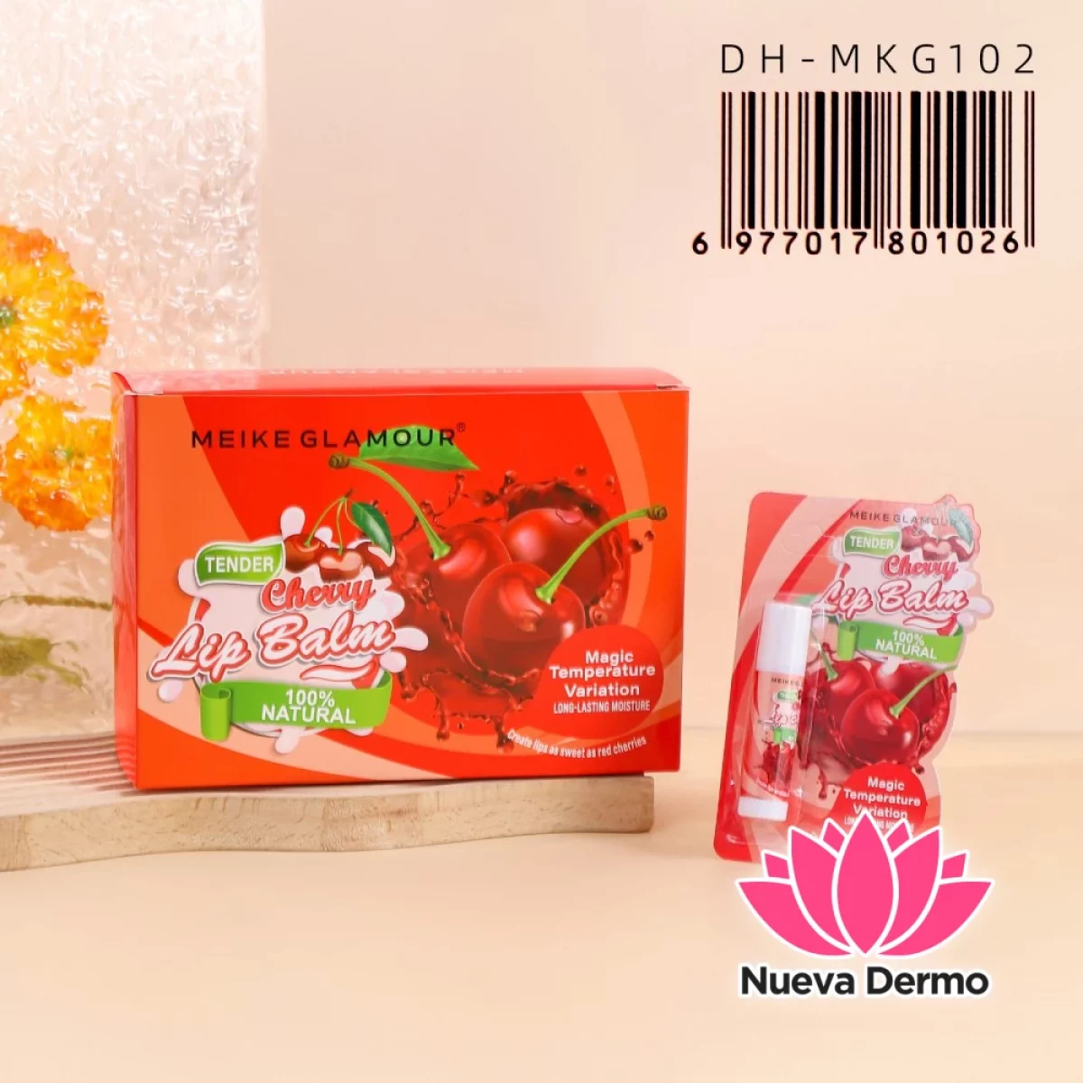 Brillo Labial Cherry Sweet – Bálsamo Hidratante con Aroma a Cereza DH-MKG102/01026