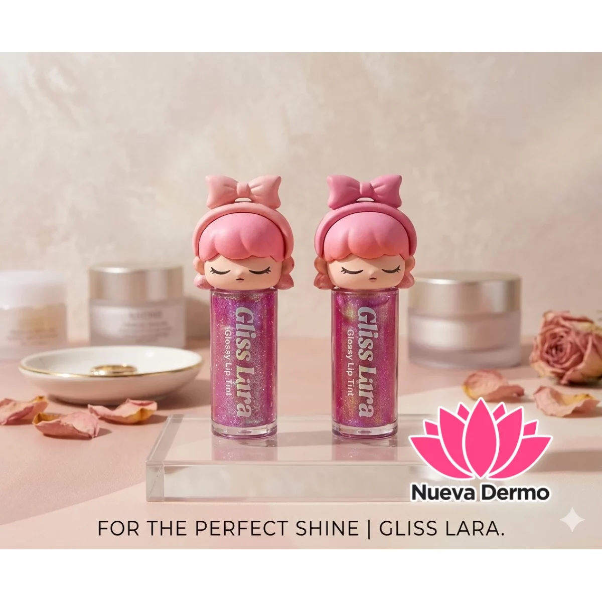 Brillo Labial Gliss Lara Glossy Lip Tint Efecto Espejo MS-780