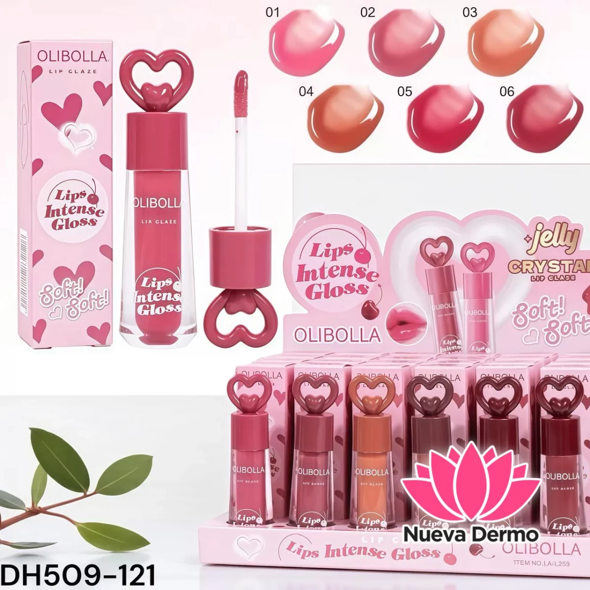 BRILLO LABIAL JELLY CRYTAL OLIBOLLA s/probador DH509-121