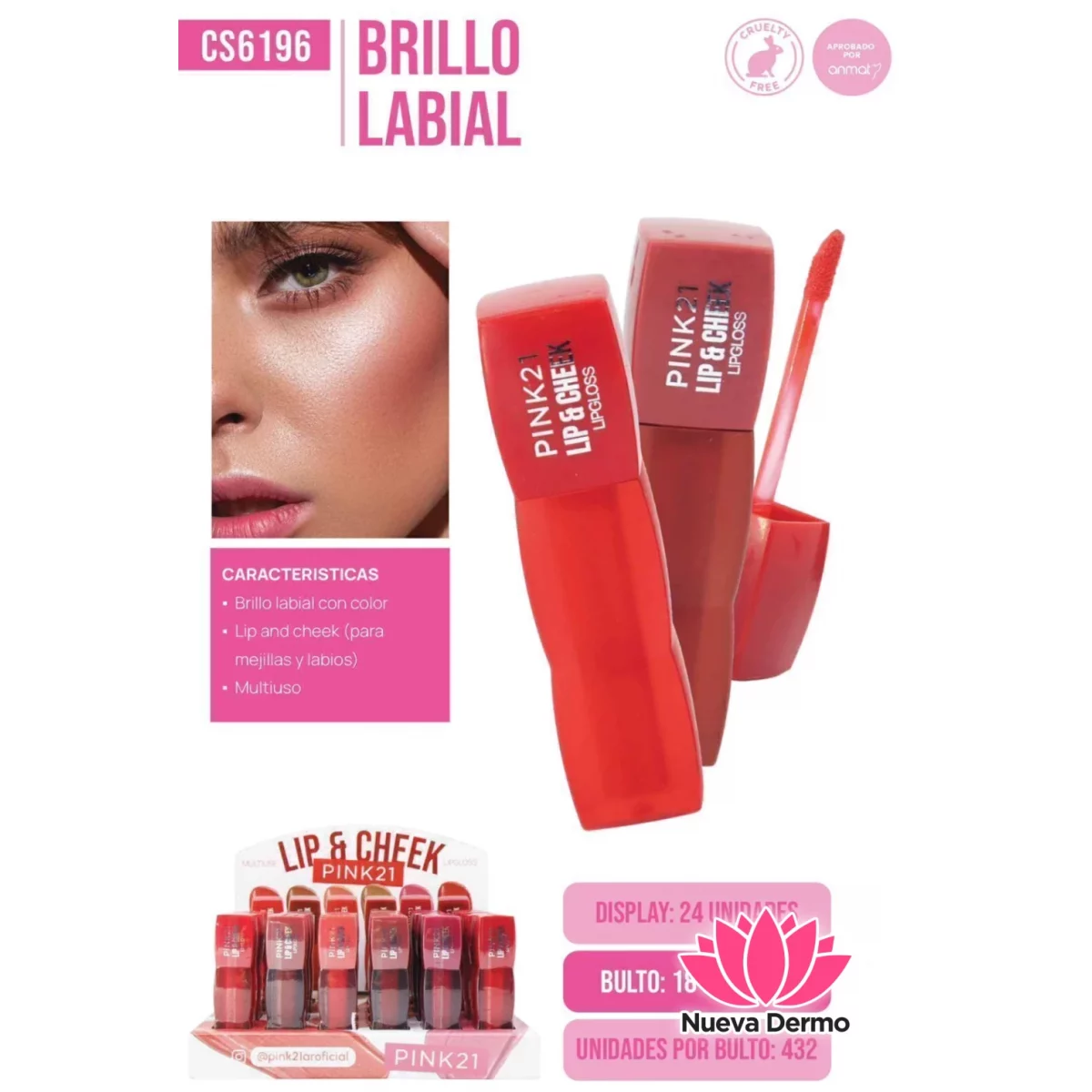 BRILLO LABIAL PINK21 CD: CS6196